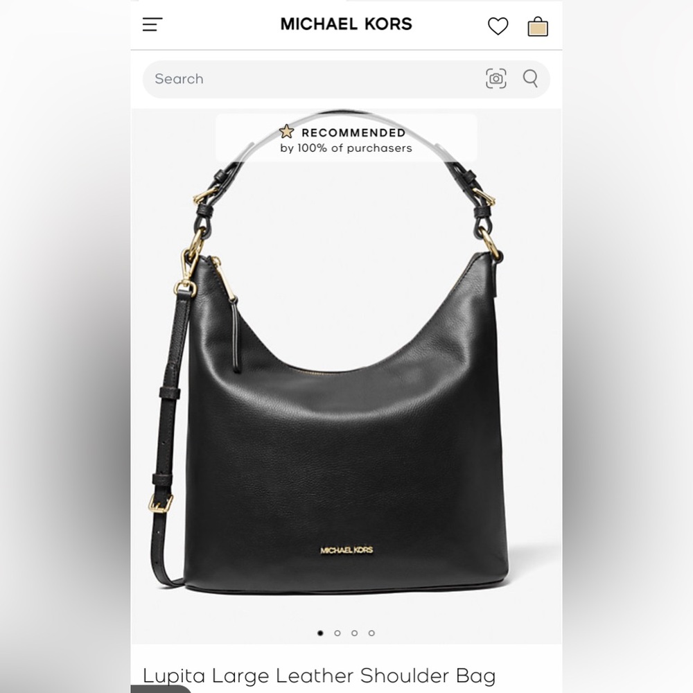 Michael Kors Bag Large Black Pebbled Leather Satchel Bag - Picture 4 of 17